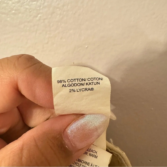 Lucky Brand Shorts Women's Sienna Chino Stretch Khaki Distressed Beige Size  28 - Picture 5 of 9